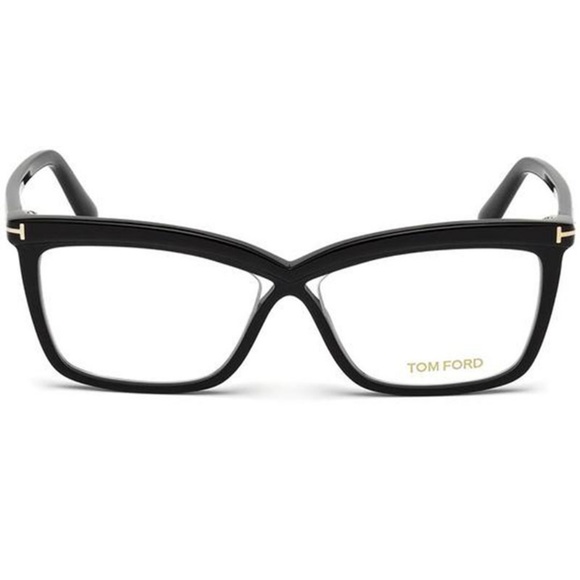 Tom Ford Eyeglasses Shiny Black w/Demo Lens - Picture 2 of 4